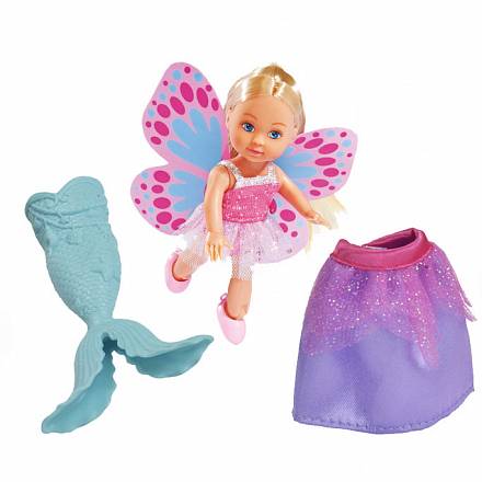 Кукла Еви русалочка с крылышками и юбочкой, 12 см. 